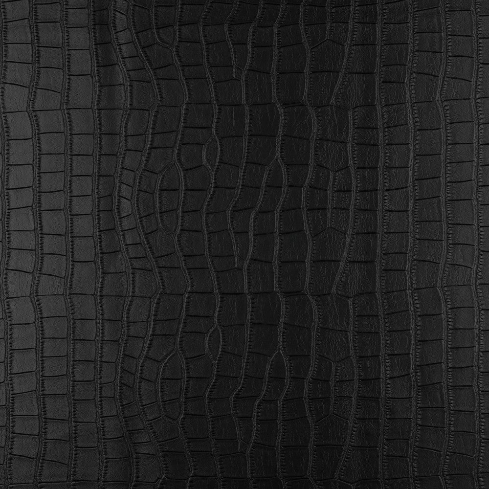 Artificial leather - black textured 340 g/m²