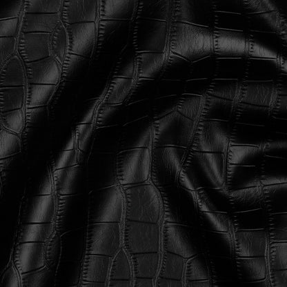 Faux leather - black textured 340 g/m²