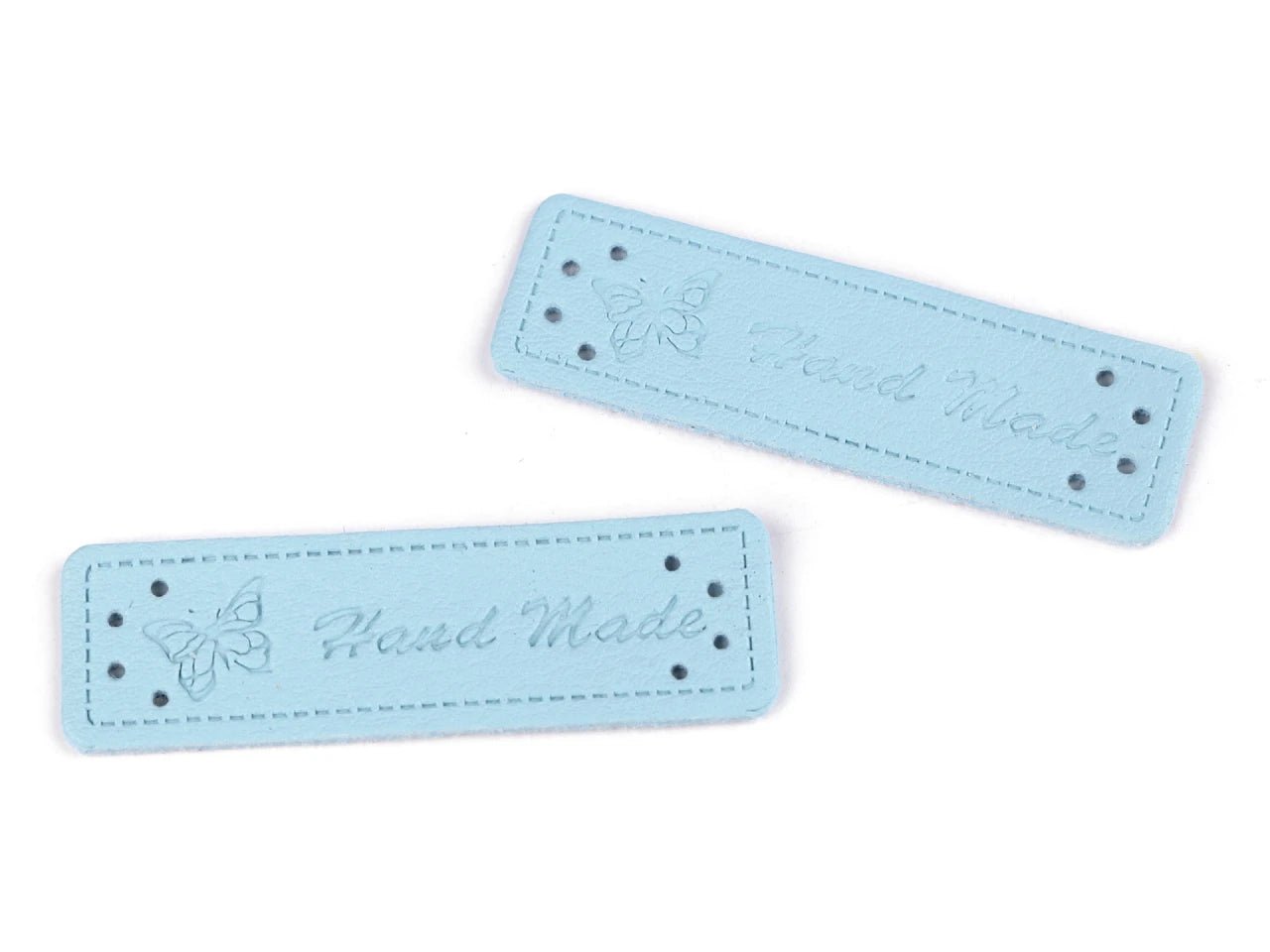 Étiquettes en cuir synthétique – fait main (10 pcs)