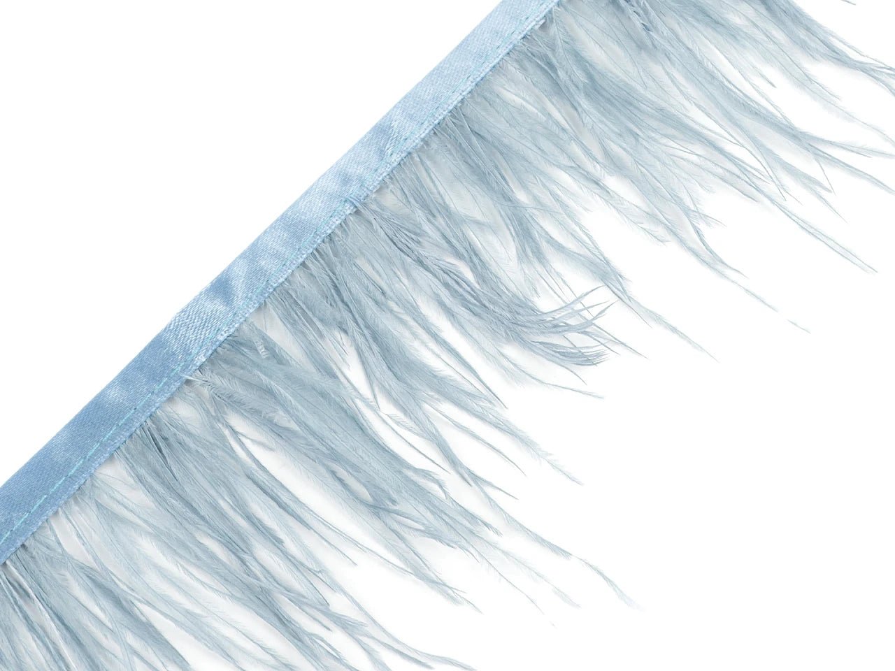 Ruban à plumes marabout - bleu clair (pack de 50 cm)