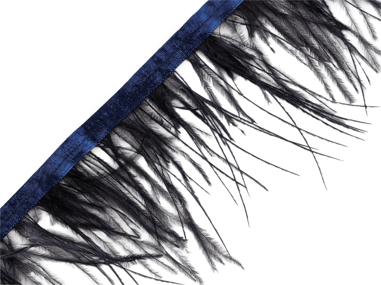 Bild mit Marabu-Federschmuckband, dunkelblau (50 cm Packung) – online erhältlich bei Šarlotes audumi