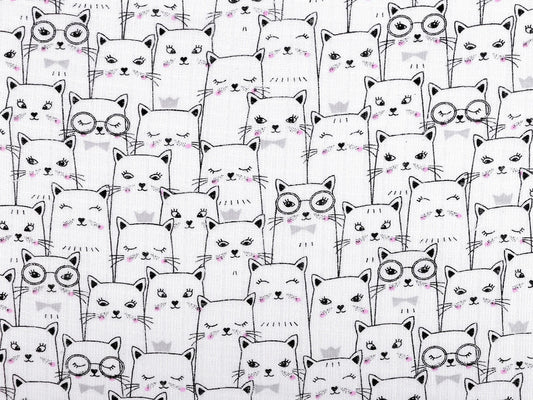 Image du chat en tissu gaze – disponible en ligne chez Tissus Charlotte