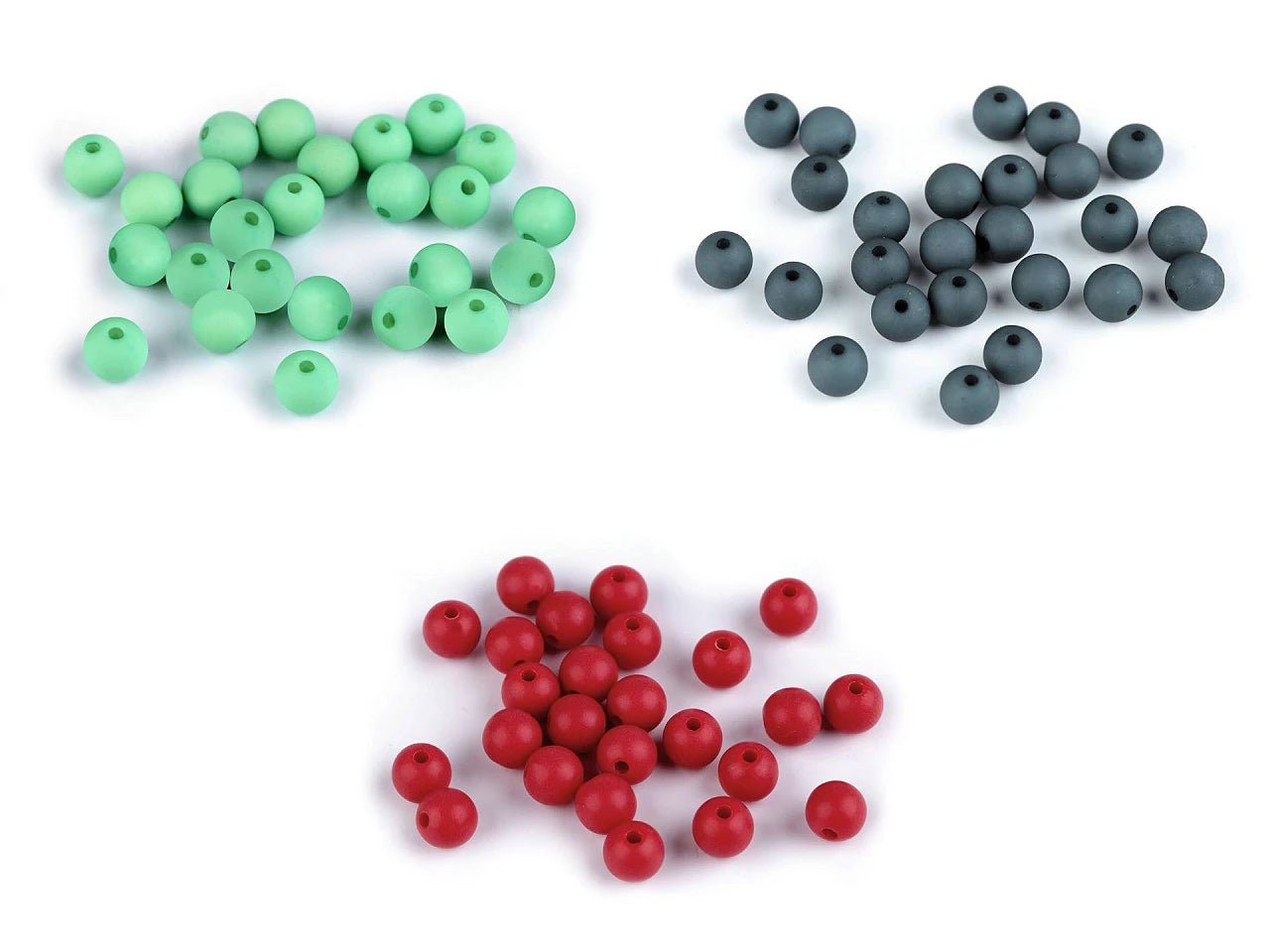 Perles acryliques mates Ø8 mm 25 pièces | teintes assorties