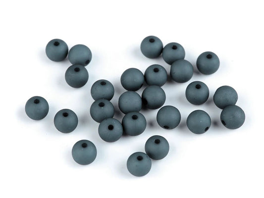 Perles acryliques mates Ø8 mm 25 pièces | de différentes teintes