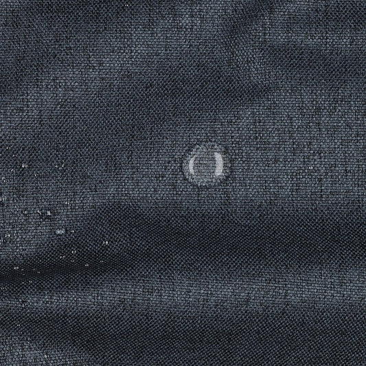Tissu d'ameublement imperméable - chiné bleu foncé 220 g/m²