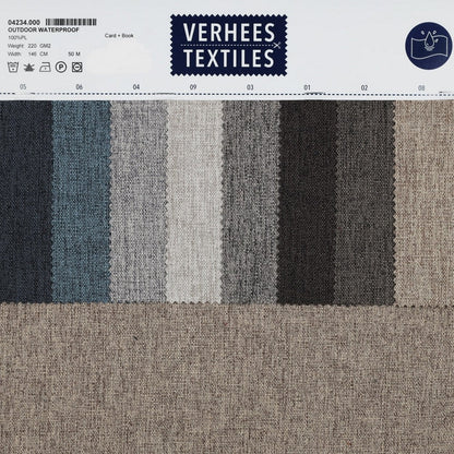 Tissu d’ameublement imperméable - bleu foncé chiné 220 g/m²