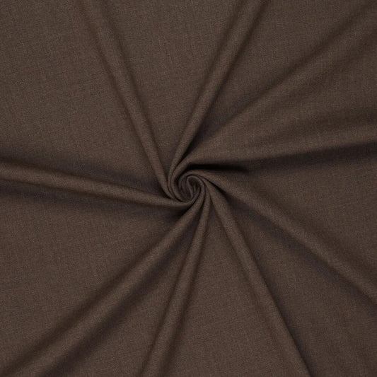 Tissu en laine mérinos avec élasthanne La Bella Lana, marron – disponible en ligne chez Šarlotes audumi