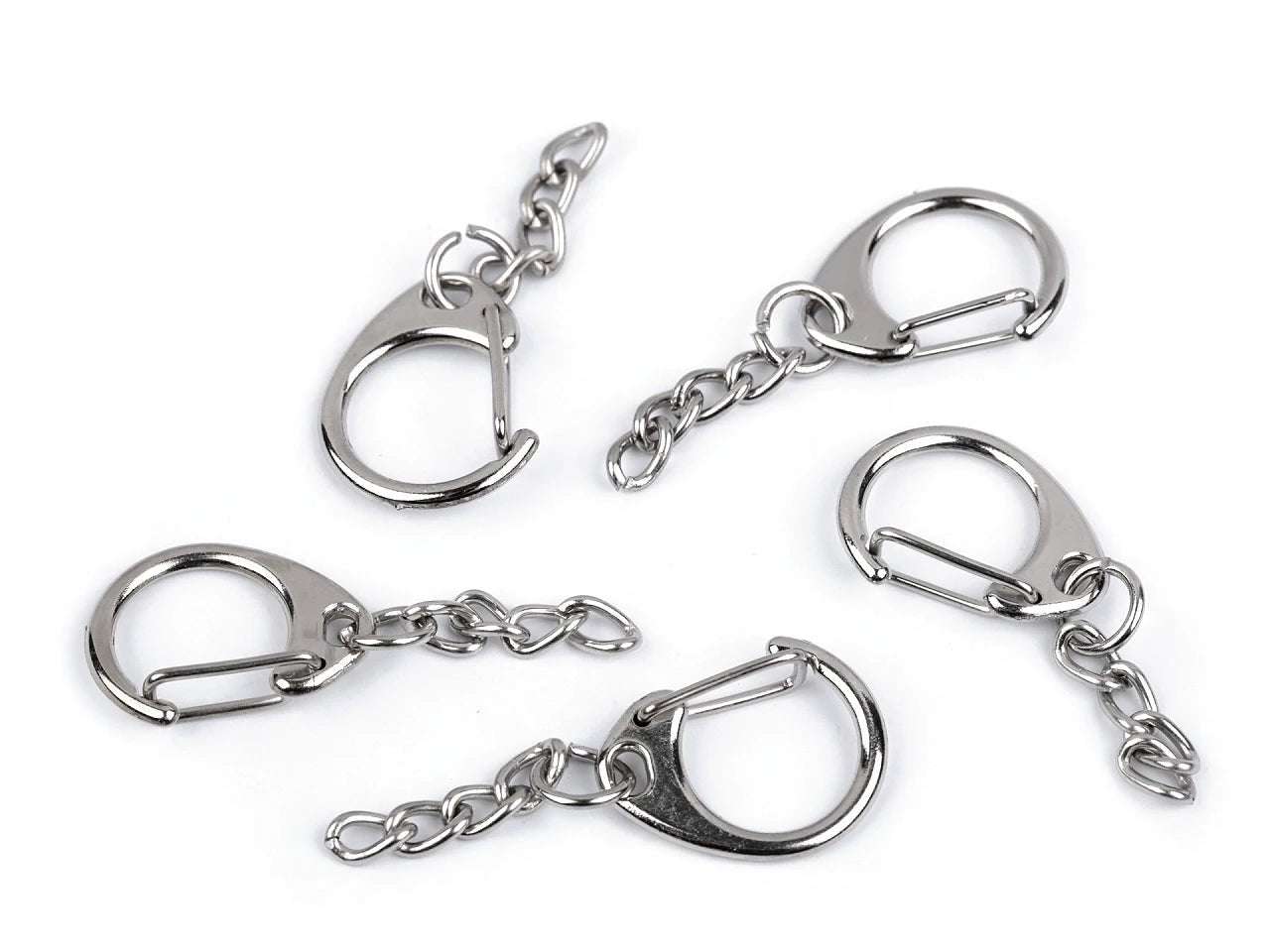 Porte-clés clip en métal, 18x48 mm (lot de 5)