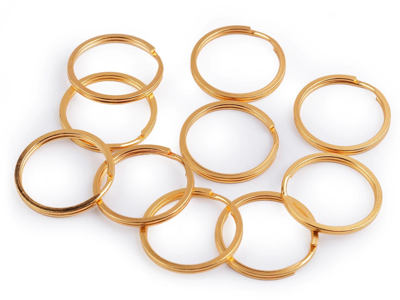 Porte-clés anneau en métal |Ø30 mm| 10 pcs | couleurs assorties