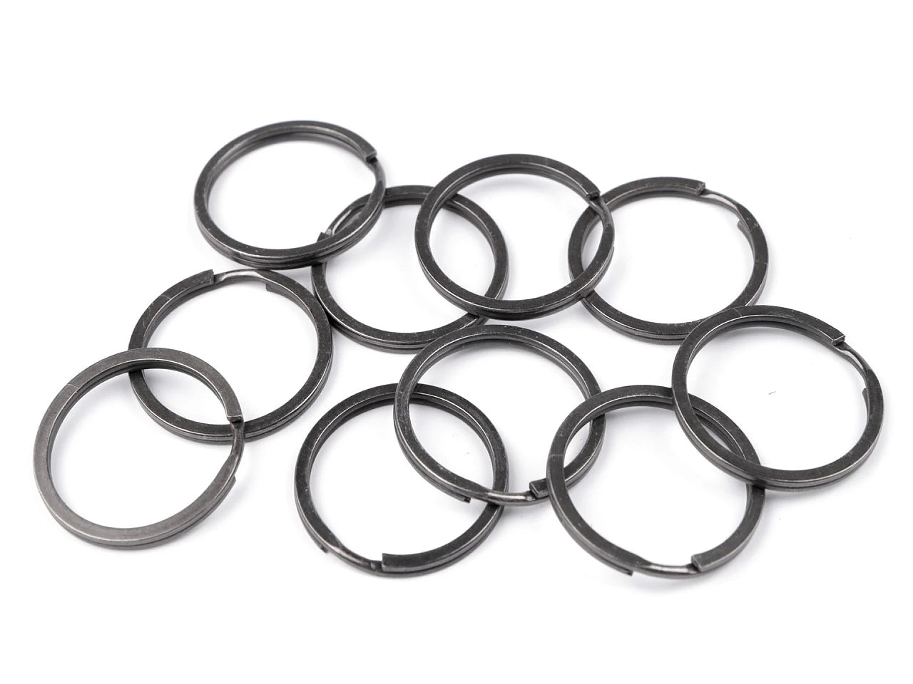 Porte-clés anneau en métal |Ø30 mm| 10 pcs | tons assortis