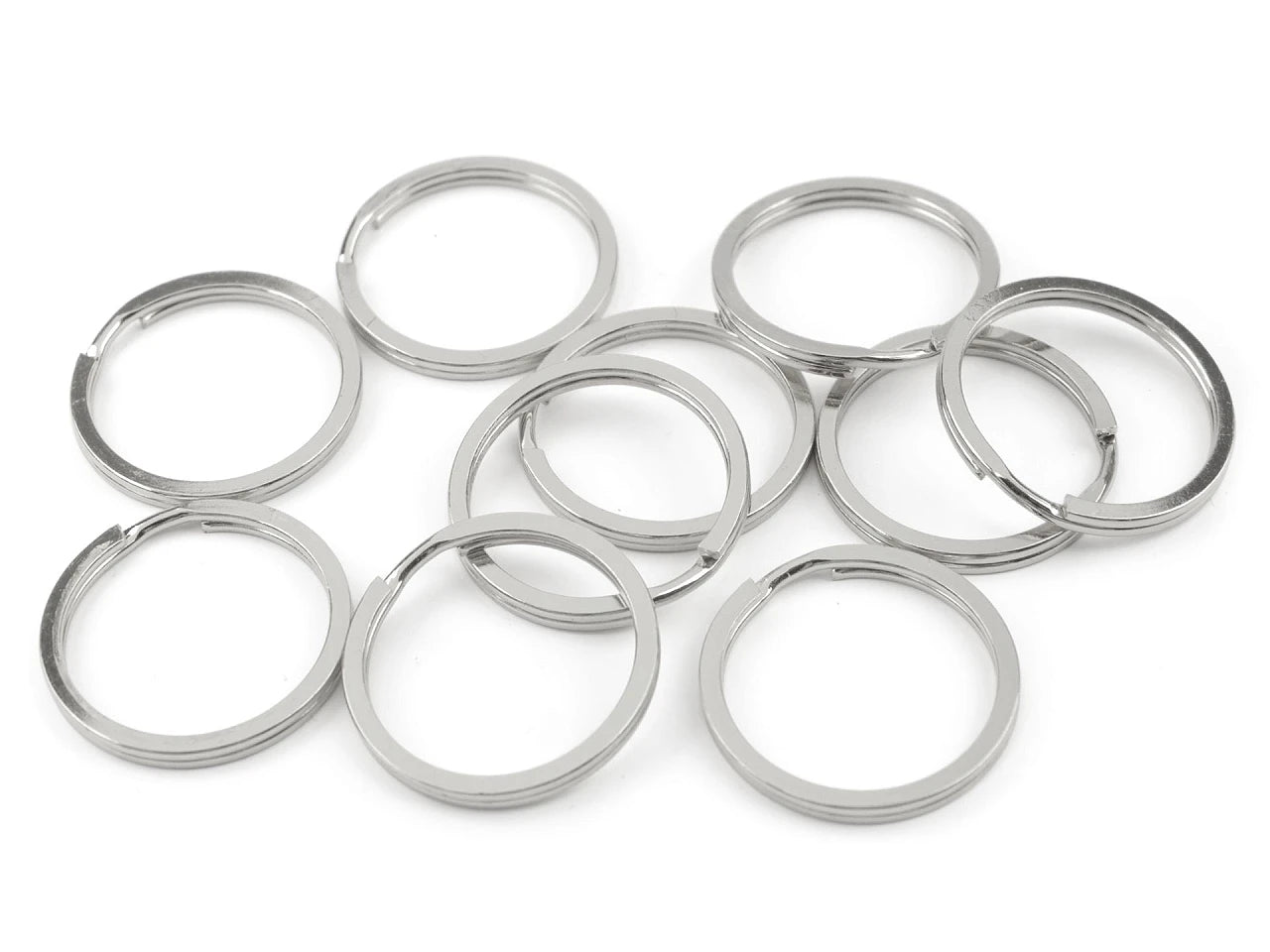 Porte-clés anneau en métal |Ø30 mm| 10 pcs.| de différentes teintes