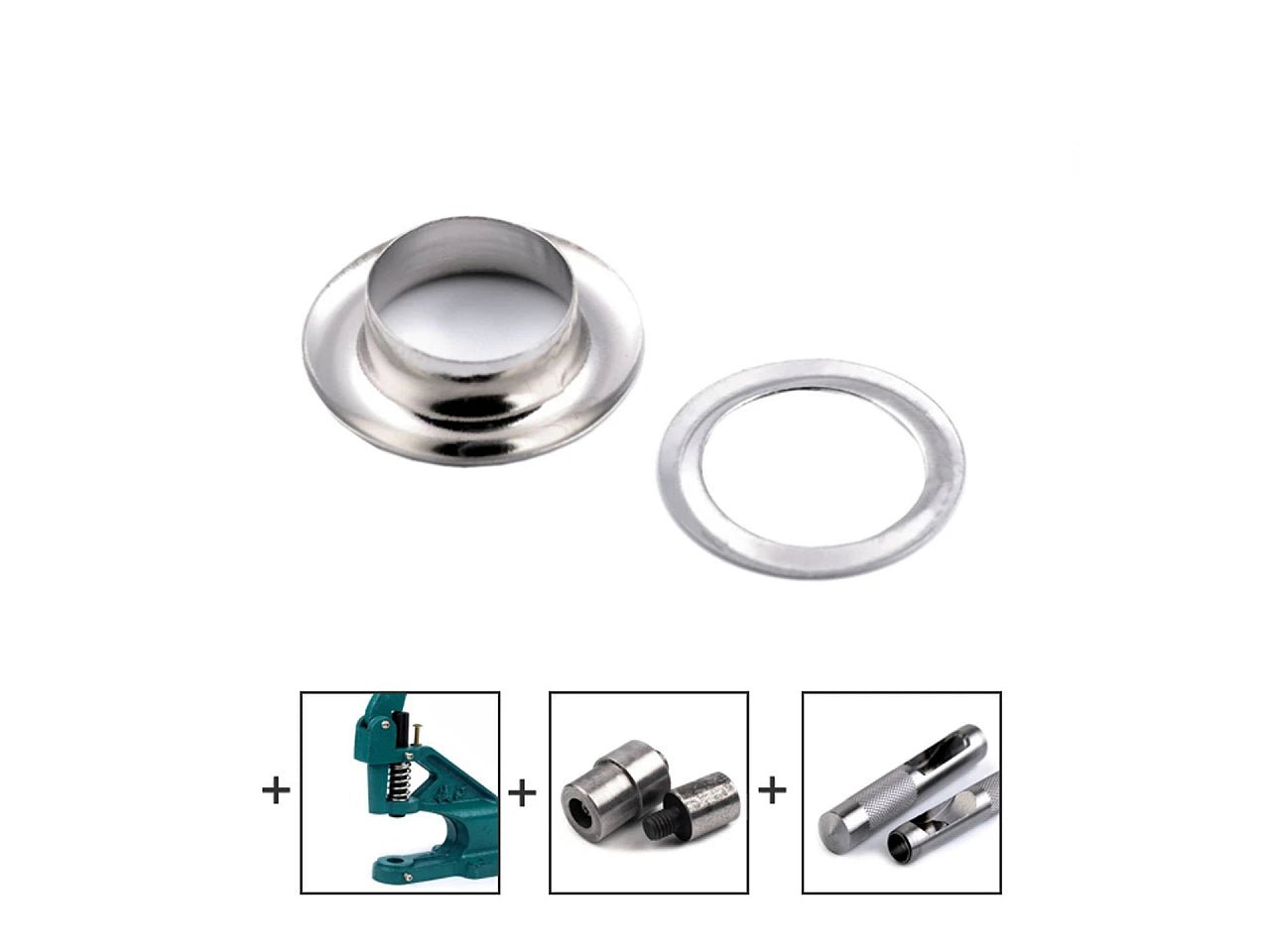 Anneaux métalliques, œillets 10 mm | 10 pièces | de teintes variées