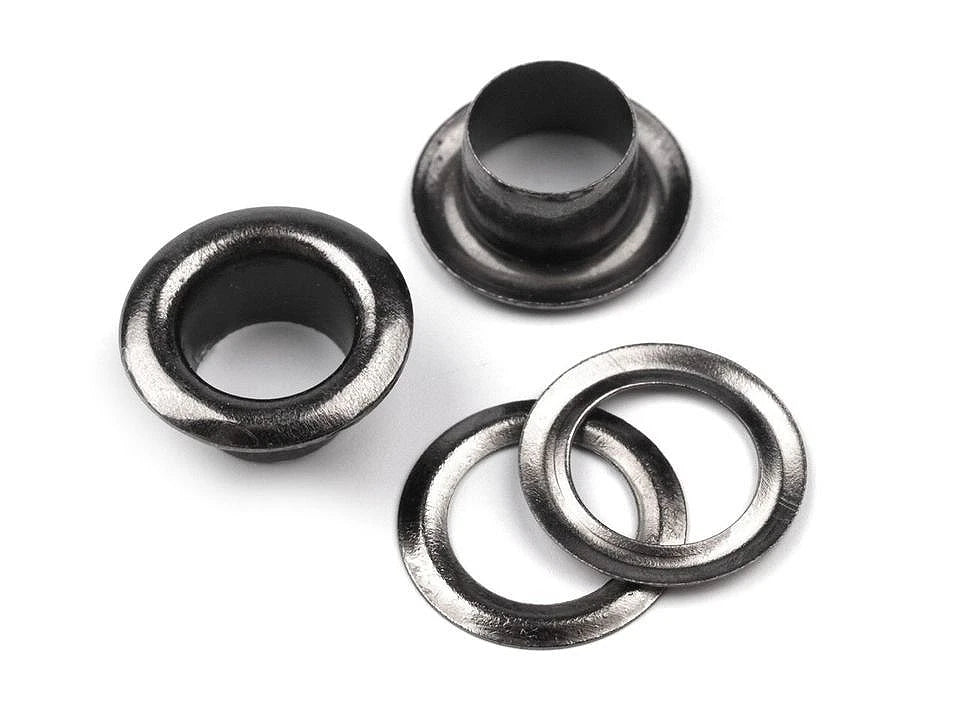 Anneaux métalliques, œillets 6 mm |100 pièces| de différentes teintes