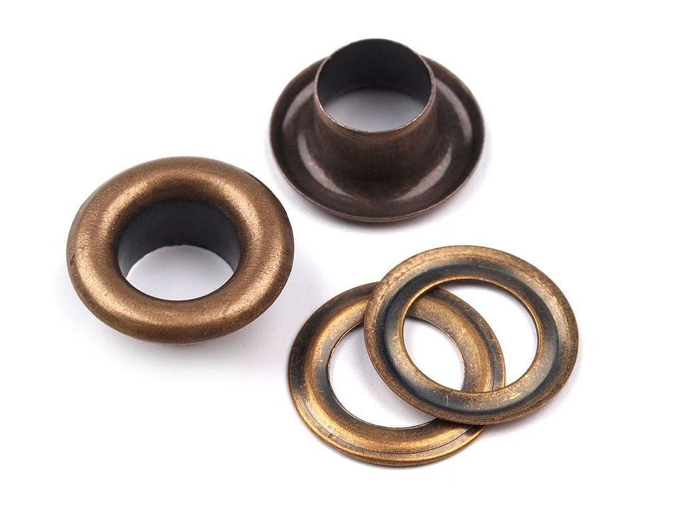 Anneaux métalliques, œillets 6 mm |100 pcs.| de différentes couleurs