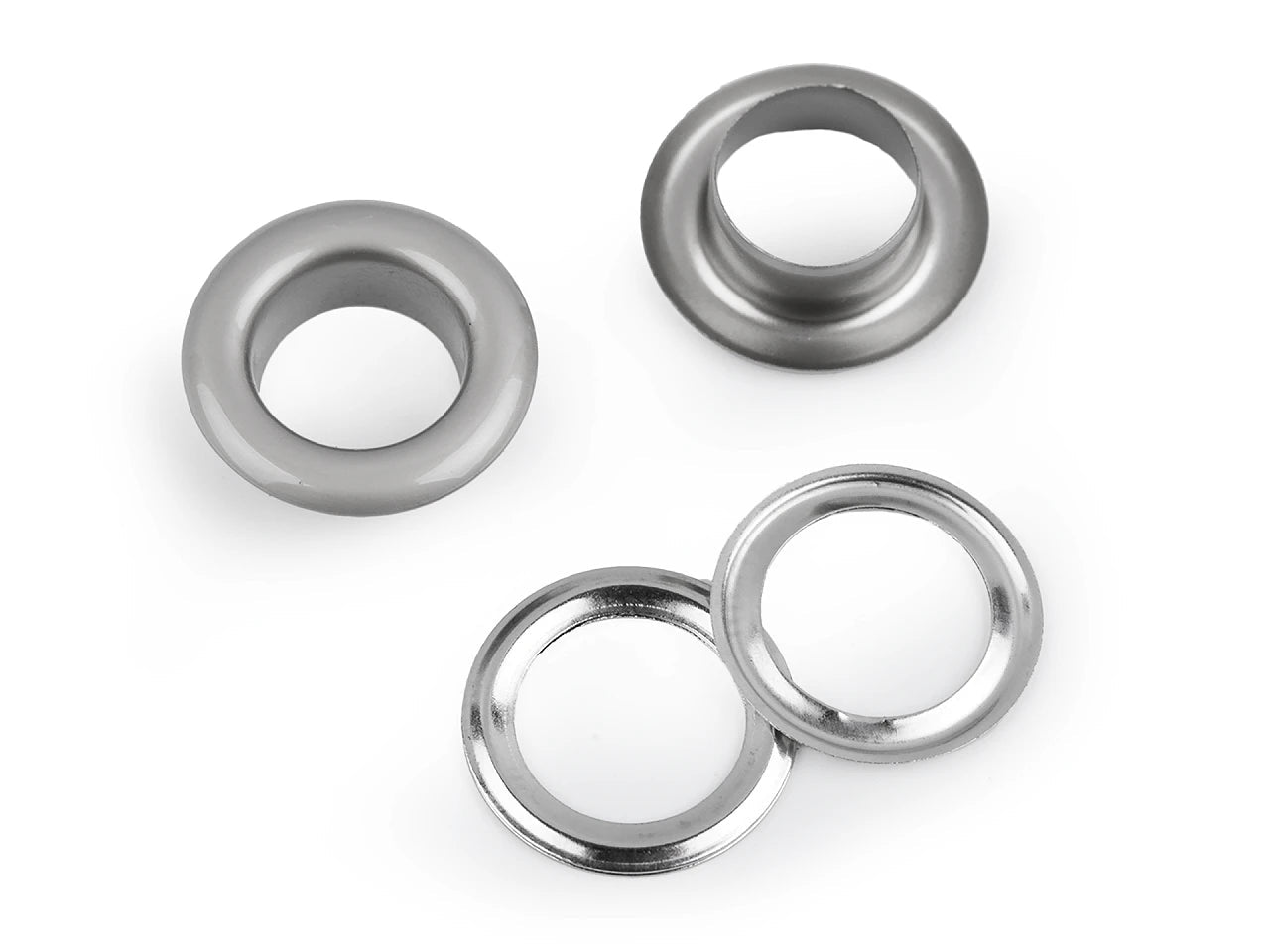 Image with metal rings, Luversi inner Ø10 mm / outer Ø17 mm |10 pcs | assorted shades – available at Šarlotes audumi