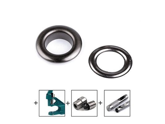Image de anneaux métalliques Luversi, Ø intérieur 12 mm / Ø extérieur 21 mm | 10 pièces | tons assortis – disponibles chez Šarlotes audumi