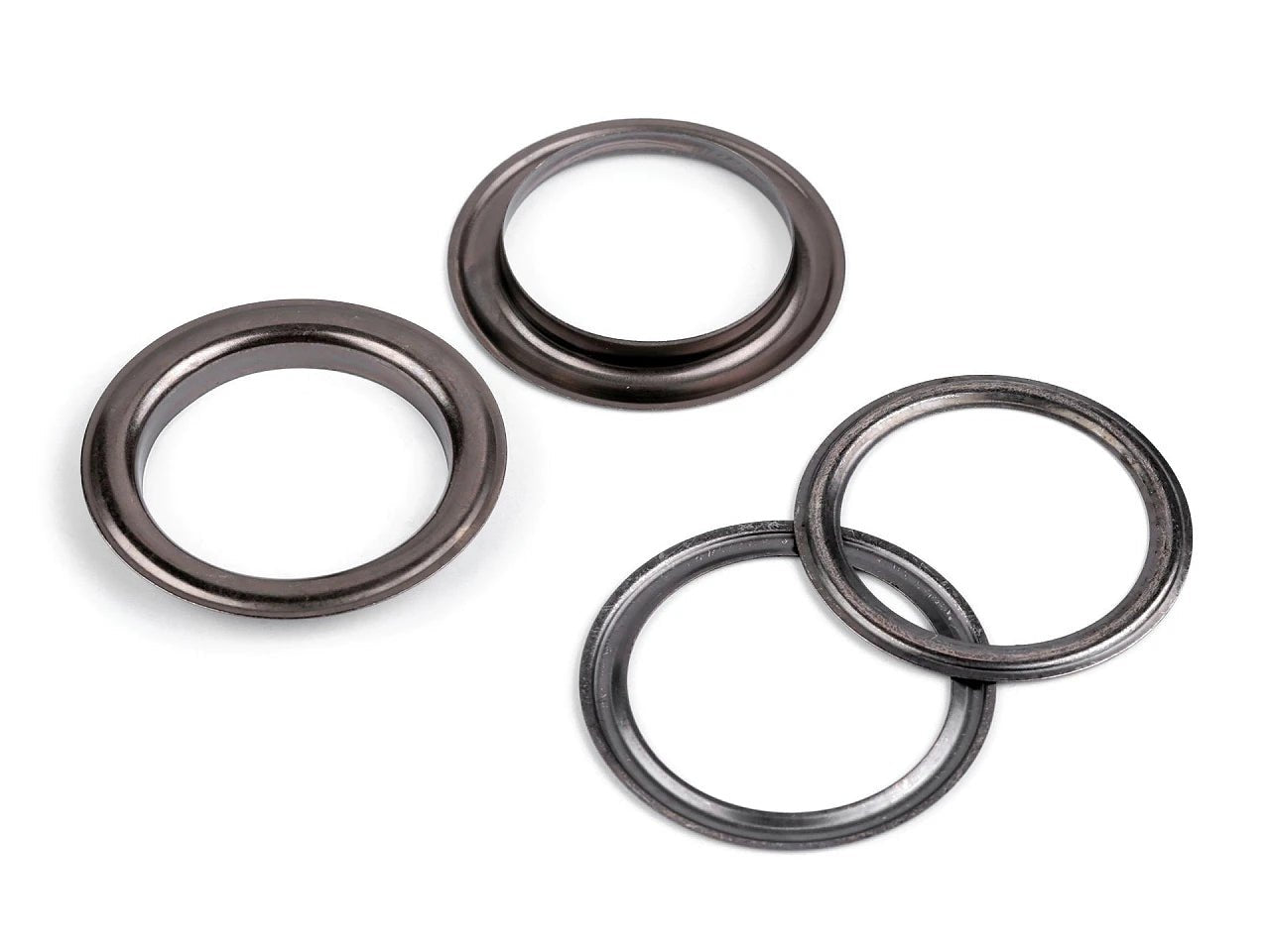 Anneaux métalliques Luversi, diamètre intérieur Ø35 mm | 10 pièces | en plusieurs teintes – disponible chez Šarlotes audumi