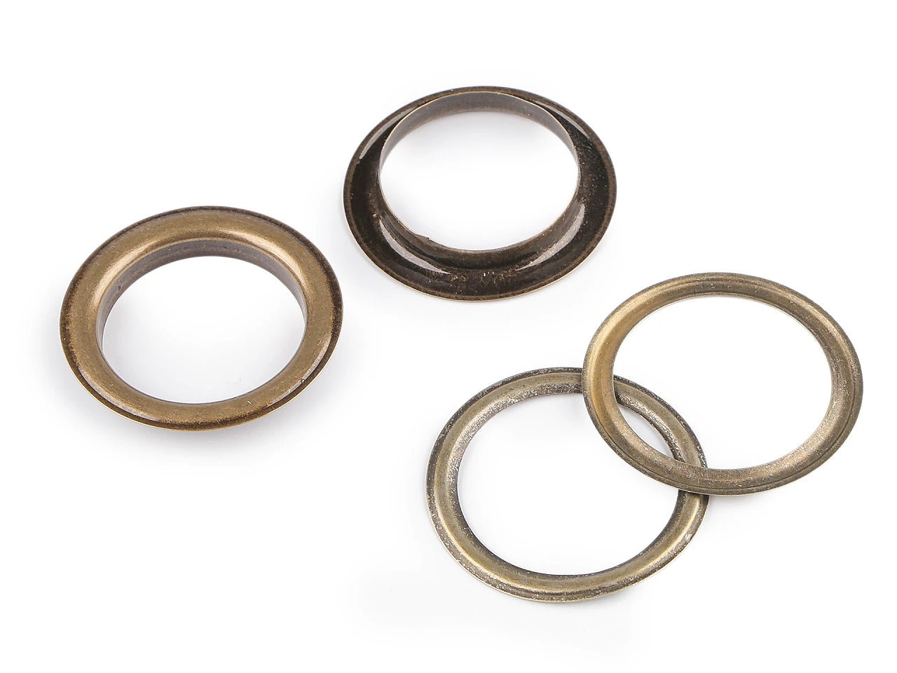 Image de anneaux métalliques Luversi, diamètre intérieur Ø35 mm | 10 pièces | tons assortis – disponible chez Šarlotes audumi