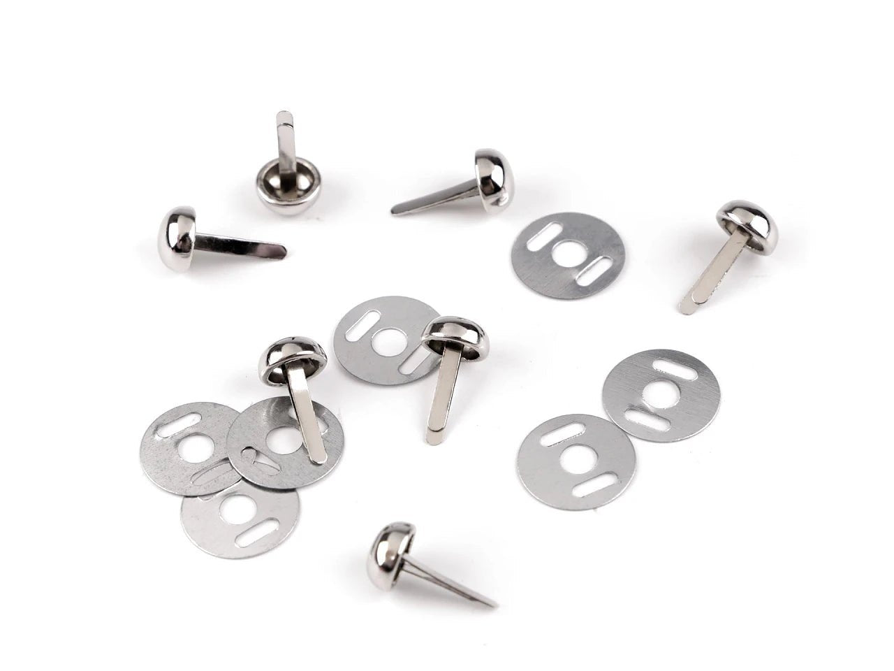 Metal feet for bags Ø8 mm-silver (pack of 10 pcs)