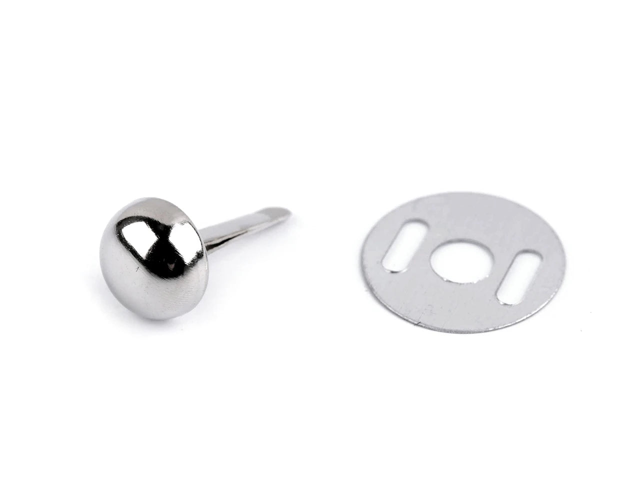 Metal feet for bags Ø8 mm-silver (pack of 10 pcs)