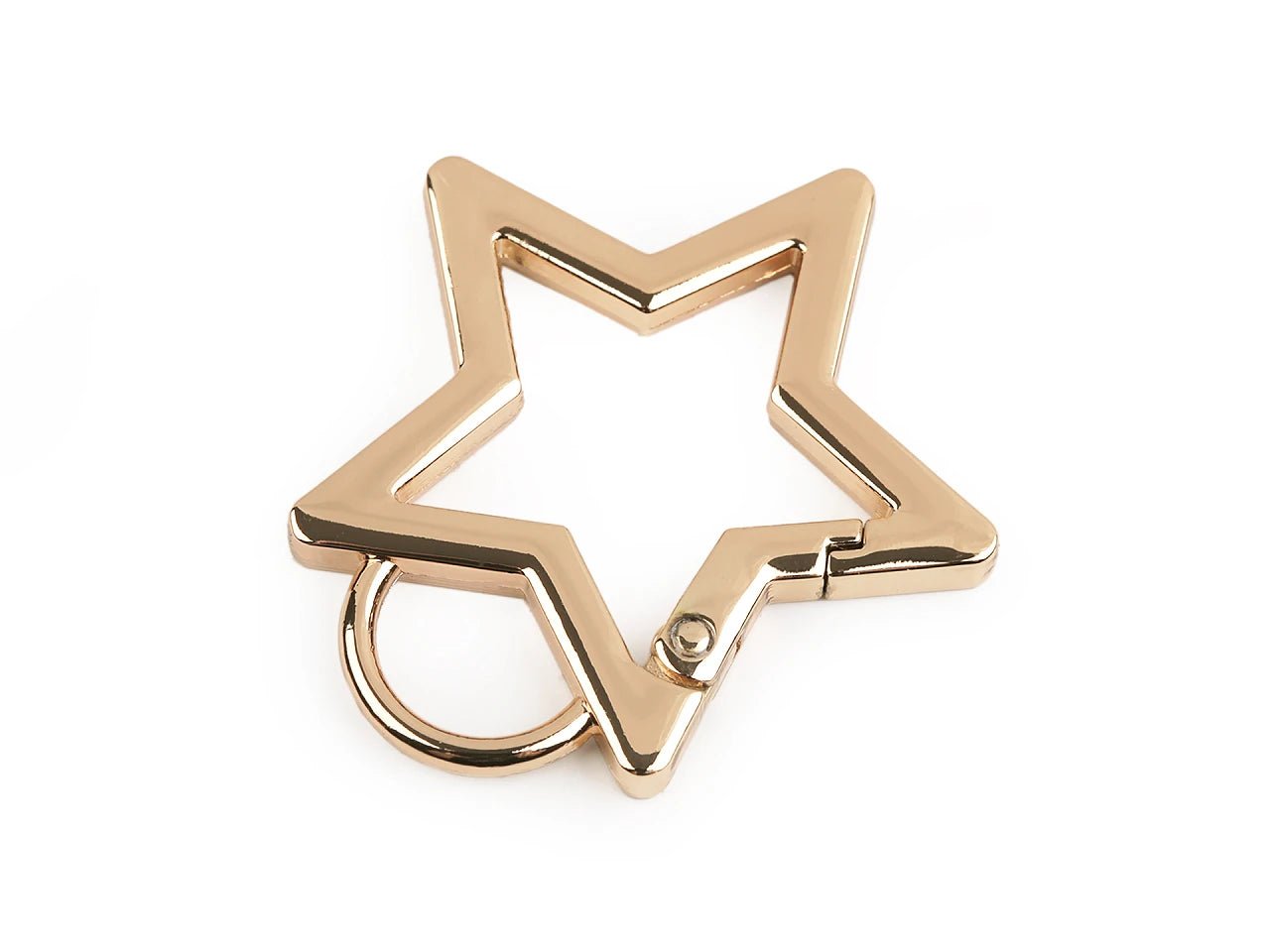 Image avec mousqueton en métal en forme d’étoile – 12 mm|différentes teintes – disponible chez Šarlotes audumi
