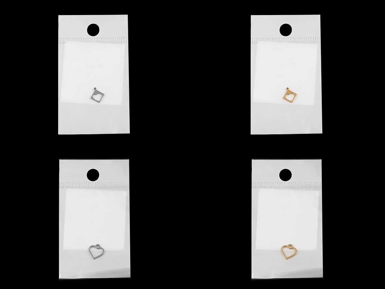 Image of metal pendant – heart | assorted shades – available at Charlotte's Fabrics