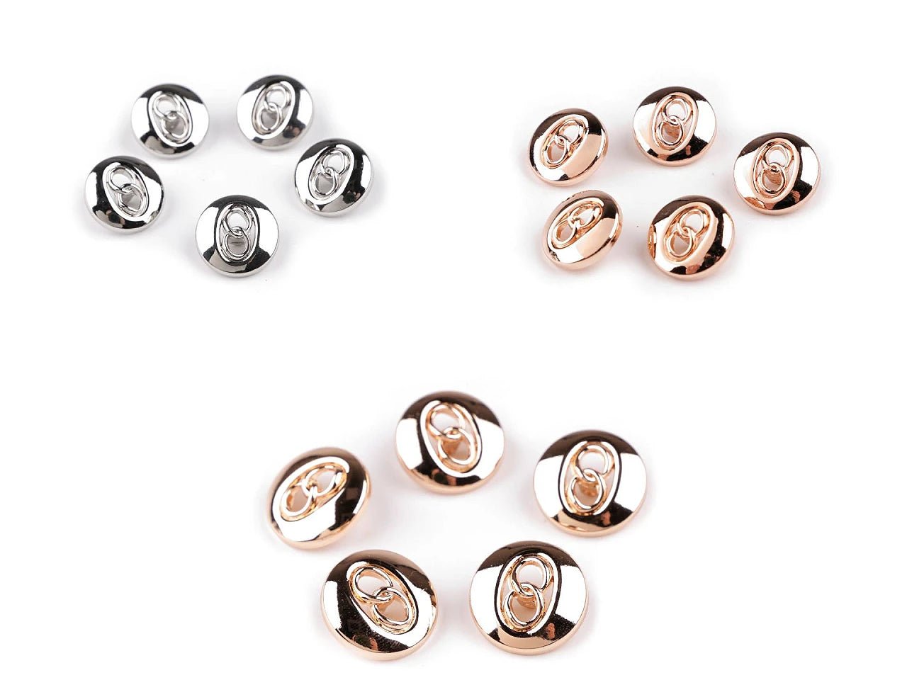 Boutons métalliques | design élégant | 18 mm