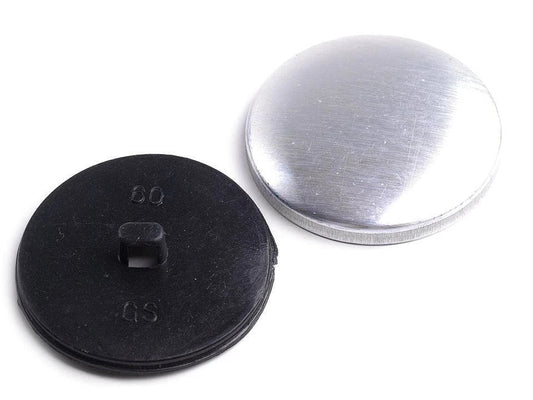 Image de boutons métalliques à recouvrir soi-même | 38 mm – disponible en ligne chez Šarlotes audumi