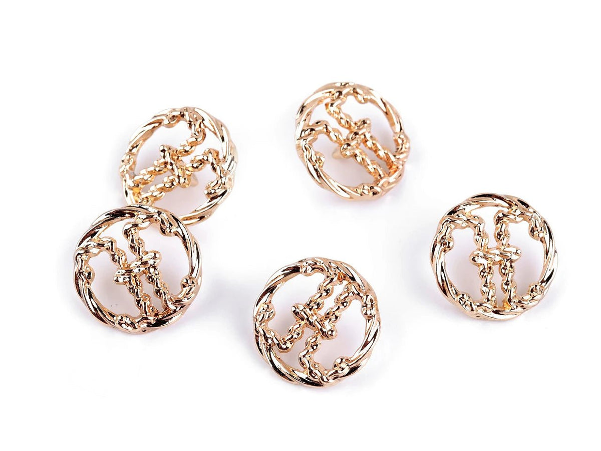 Image de boutons métalliques à pied de 15 mm – disponibles en ligne chez Šarlotes audumi