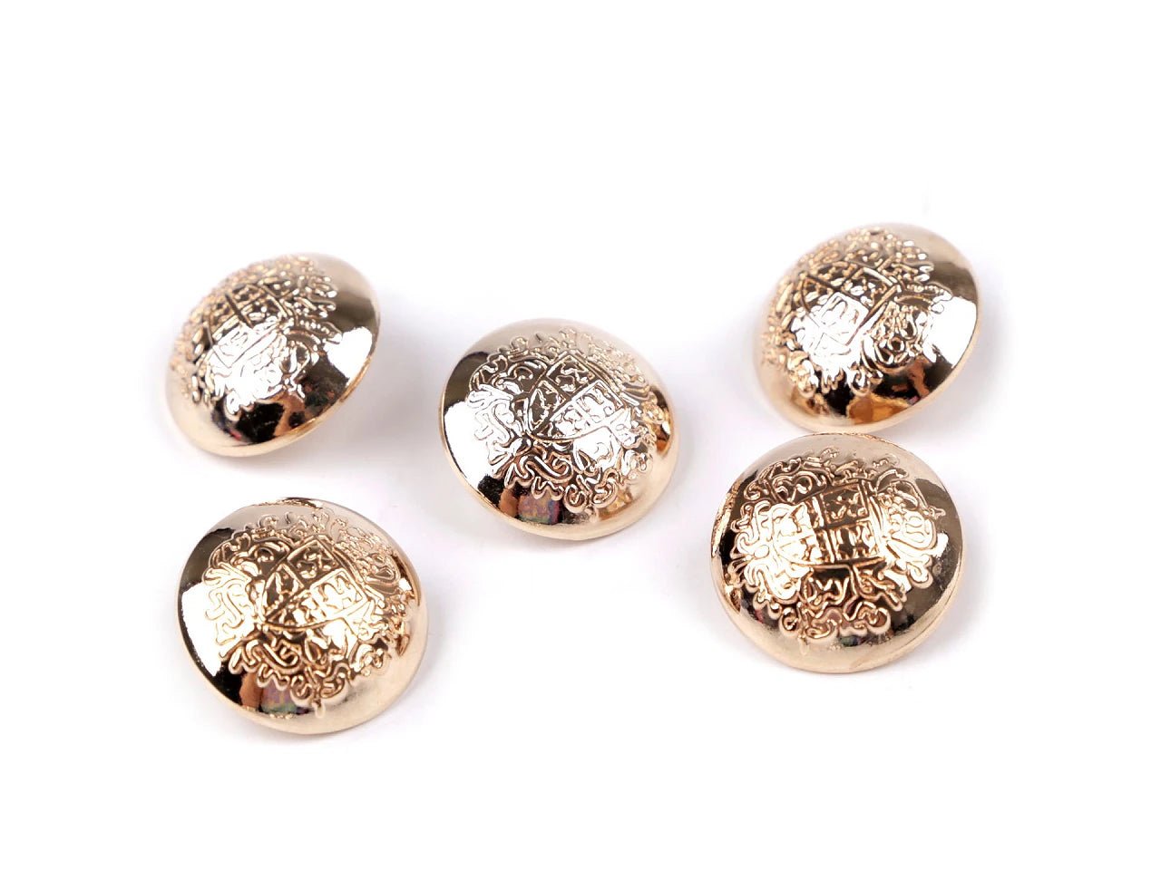 Metal shank buttons 18 mm - gold