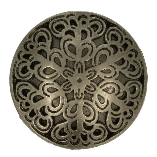 Boutons métalliques à queue 25 mm - métal antique