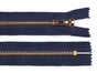 Dark blue with gold