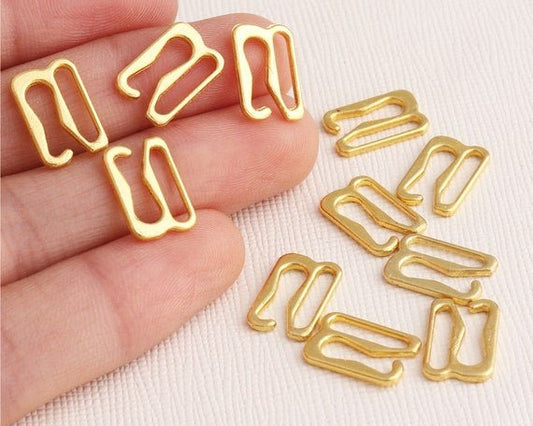 Metal curtain hook regulator 12 mm - gold (2 pcs per pack)