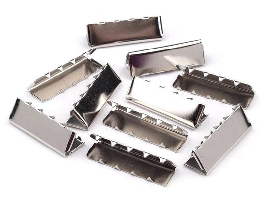 Embout de sangle métallique 30 mm - argenté (lot de 10 pièces)