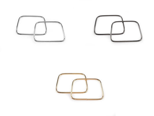 Poignées de sac en métal | 8x11 cm | 2 pièces | De différentes teintes