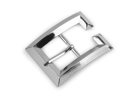 Image de boucle métallique pour ceinture de 25 mm, argentée – disponible en ligne chez Šarlotes audumi