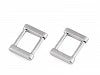 Rectangle en métal 15 mm - ton argenté (lot de 10 pièces)