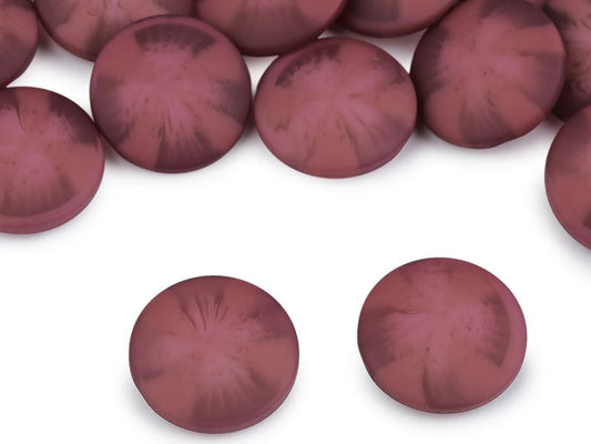 Image de boutons pour manteaux et vestes avec effet velours | 21 mm, 25 mm, 30 mm | vieux rose – disponible chez Šarlotes audumi