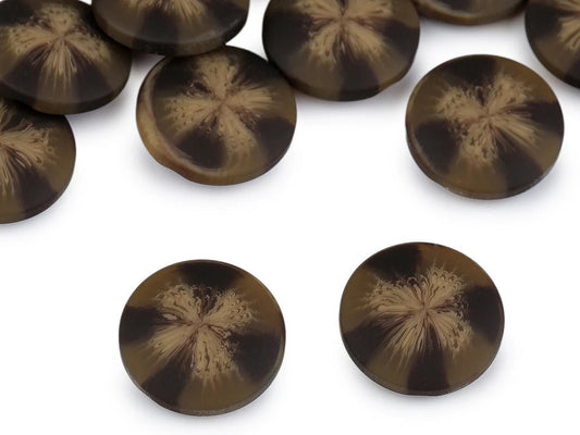 Image de boutons pour manteaux et vestes à effet velours | 21 mm, 25 mm, 30 mm | beige foncé – disponible chez Tissus Charlotte