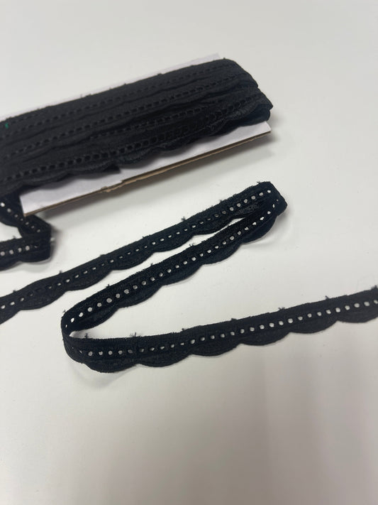 Image avec dentelle de 2 cm noire – disponible en ligne chez Šarlotes audumi