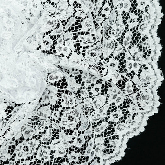 Tissu en dentelle blanc 130 g/m²