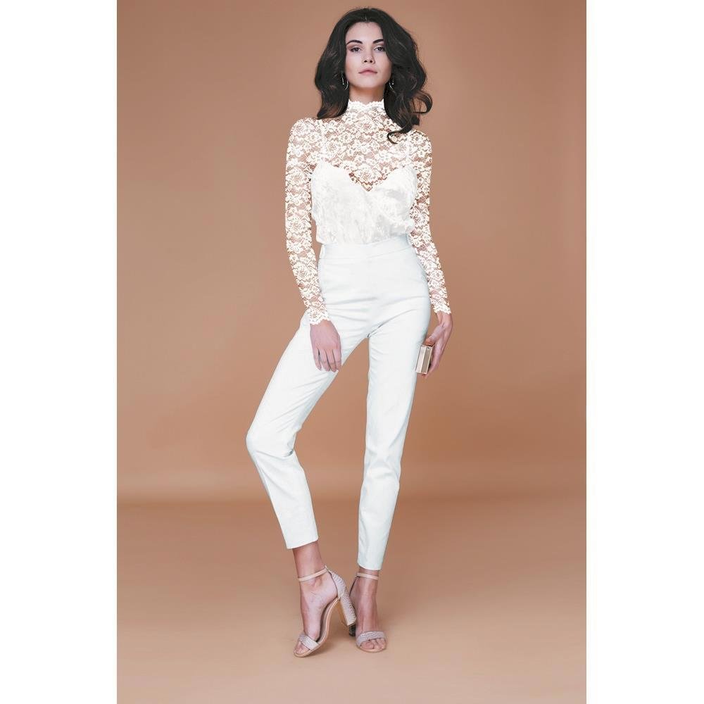 Lace fabric - white 130 g/m²
