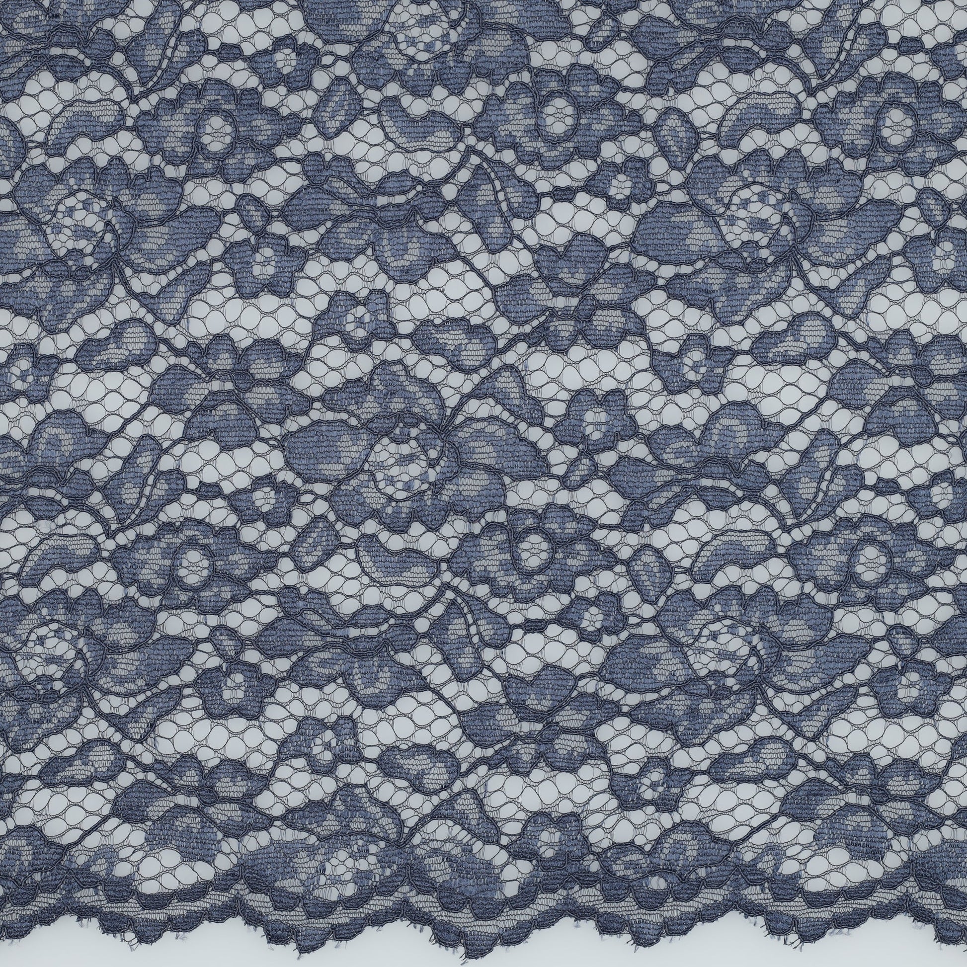 Image of lace fabric - denim blue 130 g/m² – available at Šarlotes audumi