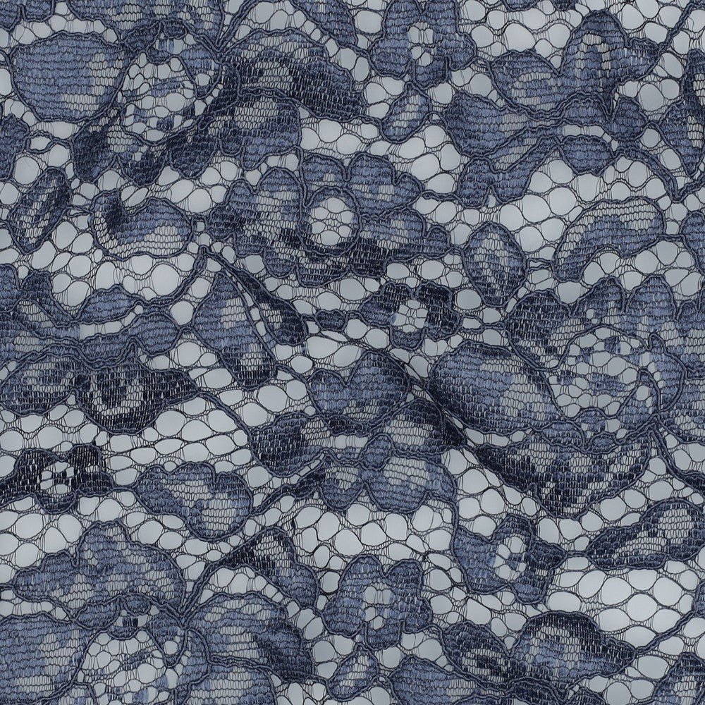 Image of lace fabric - denim blue 130 g/m² – available at Charlotte’s fabrics