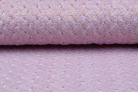 Tissu en dentelle - lilas avec accents dorés 170 g/m²
