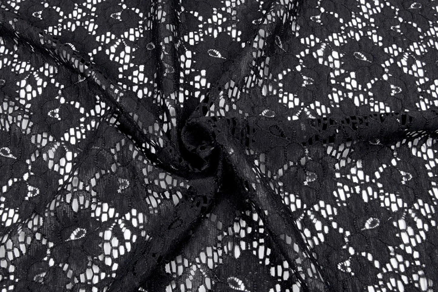 Image with lace fabric - black 115 g/m² – available at Charlotte Fabrics