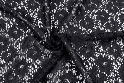 Image with lace fabric - black 115 g/m² – available at Charlotte Fabrics
