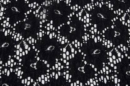 Image with lace fabric - black 115 g/m² – available at Šarlotes audumi