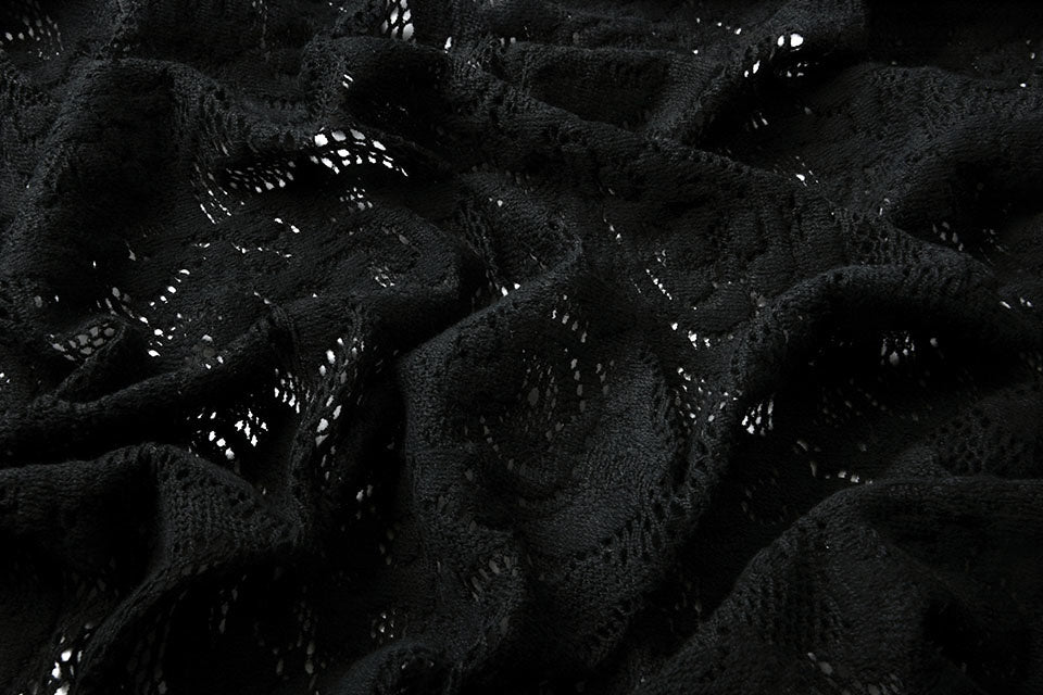 Lace fabric - black 220 g/m²