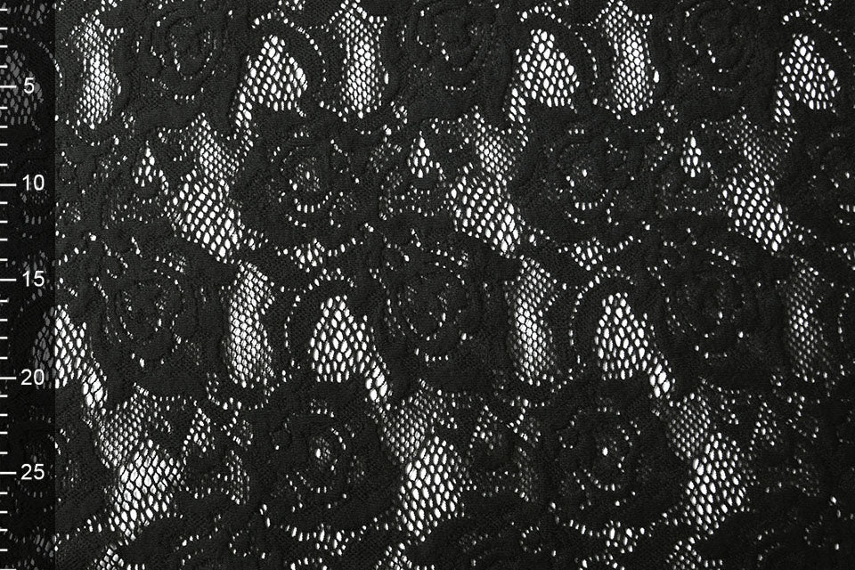 Lace fabric - black 220 g/m²